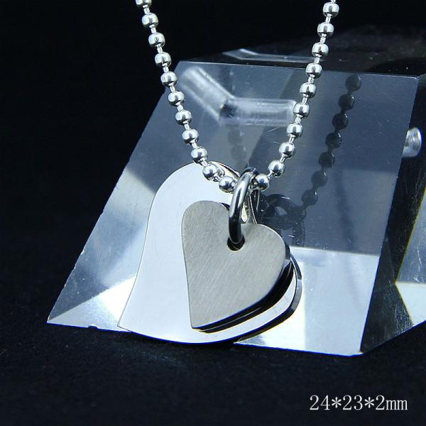 Fashion Ladies Women Girls Stainless Steel Loving Heart Shapped Necklace Pendant