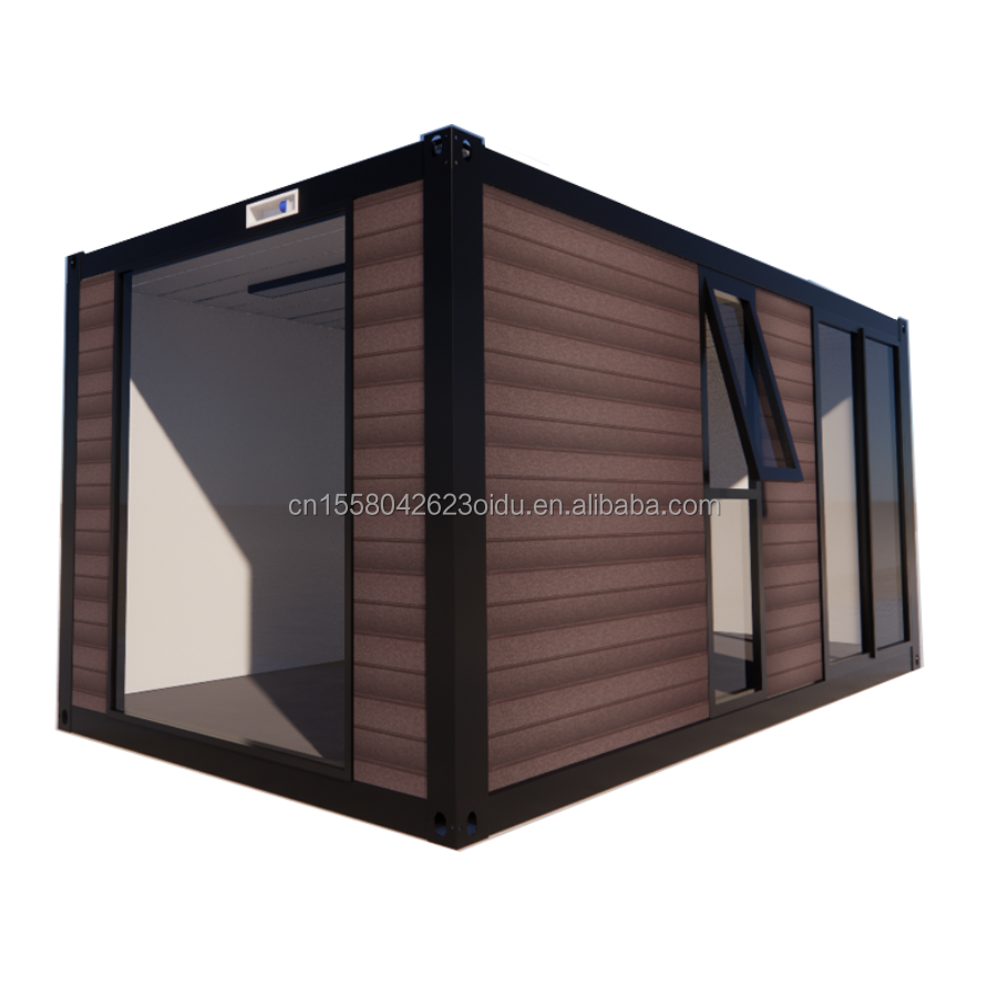 20ft Modern Design Prefabricated Wooden House Steel Material Tiny Container House for Hotel/Couple Vocation Outdoor Stay