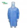 Buy cheap Blue/White Disposable Snaps Closure PP/SMS/Microporous/Tyvek Lab Coat from wholesalers