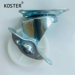 China 13mm/13mm/17mm/21mm/27mm/27mm Light Duty Furniture PP White Swivel Castor with Brake wholesale