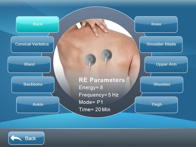 4 pieces EMS Shockwave Therapy Machine Treatment Electromagnetic Muscle Stimulation Tecar