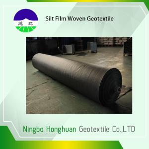 China Grab Tensile Geotextile Fabric For Roads , Black 136g Woven Polyethylene Fabric wholesale