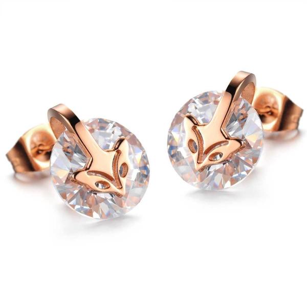 Tagor Stainless Steel Jewelry Factory High Quality Fashion Earring Studs