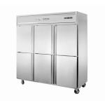 LED digital display Air Cooling 6 Door Upright Freezer