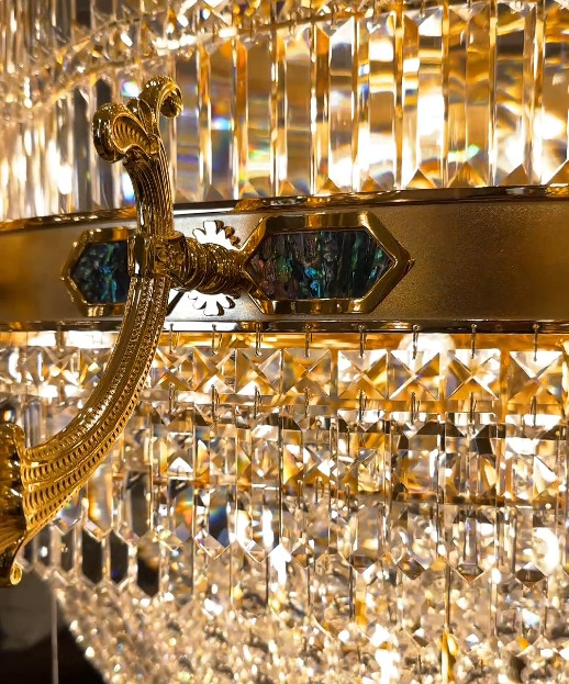 European Style Candle Extra Large Crystal Chandeliers For High Ceilings