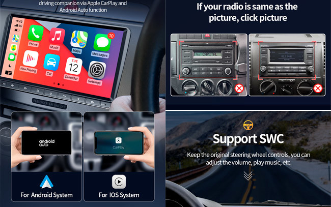 4G Golf Touran Android Car Stereo 9 Inch Volkswagen Skoda Octavia Stereo VW Car Radio
