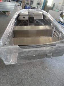 China High Precision Aluminum V Hull Boat , V Bottom Boats With Fishing Platform 3.7m wholesale