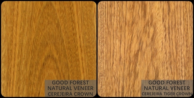 Cerejeira Wenge Natural Wood Veneer Grain Specially For Hotel Decoration