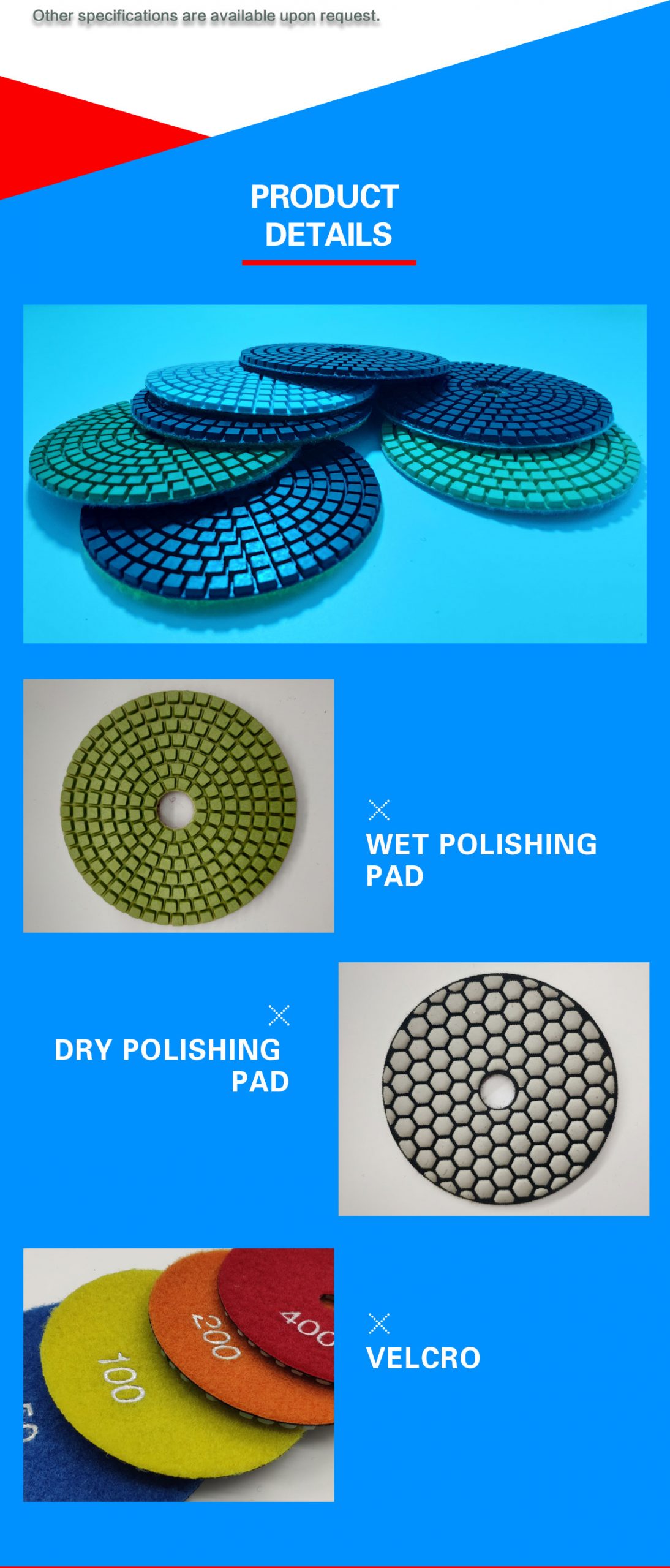 125mm Wet Polishing Pad for Polishing Granite Marble Stone Slab Resin Pads Advantage
