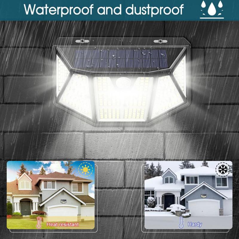 Outdoor Solar Wall Light Motion Sensor Waterproof Street Lamp Solar Powered Sunlight Spotlight