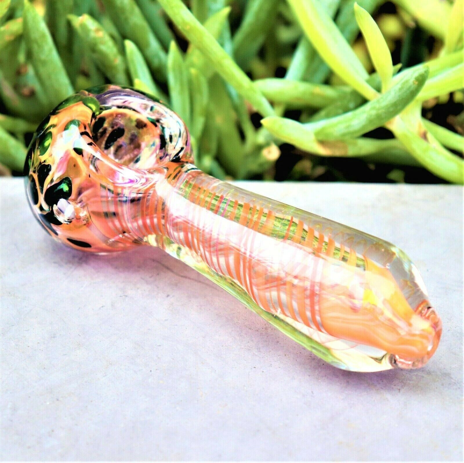 4 Inch Electroplated Sandblasting Pattern Glass Hand Pipe Glass Smoking Pipe