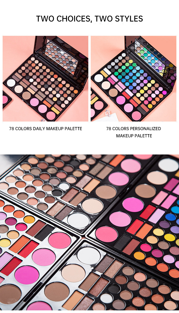 2021Beautiful 78 Color neutral Shimmer Matte Eyeshadow big  Eye Shadow Palette