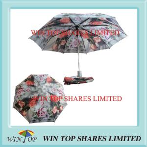 China Flower Printed Auto Open Ladies Umbrella wholesale
