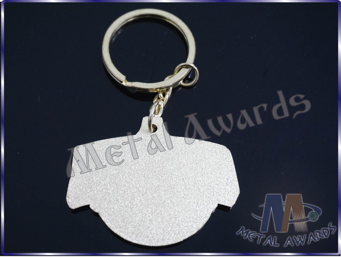 Waterproof Custom Metal Key Chains Basketball Keyrings With Split Ring