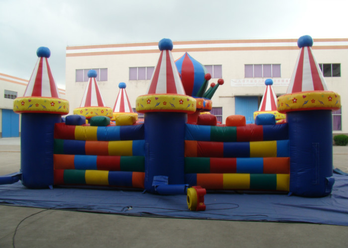 Colourful circus big inflatable maze sport game outdoor inflatable sport games for sale