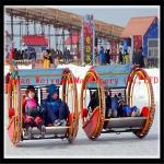 360 wheel rotating amusement park le bar car/happy car rides, electric happy car