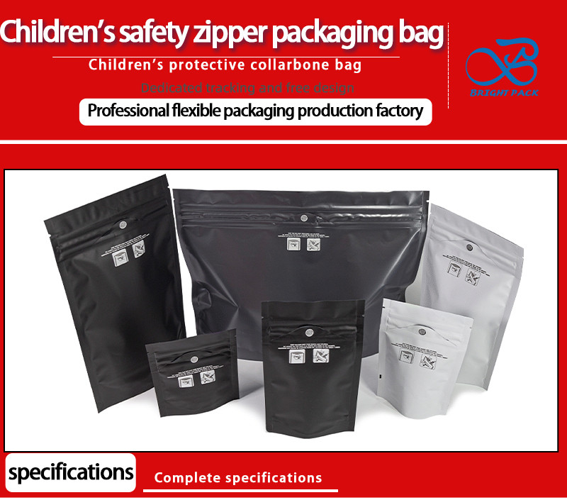 Child Resistant Mylar Bags Custom Smell Proof Child Resistant Plastic Zipper Lock Child Proof Bag