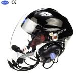 Black Aviation helmet high quality aircraft helmet light fly helmet for sale