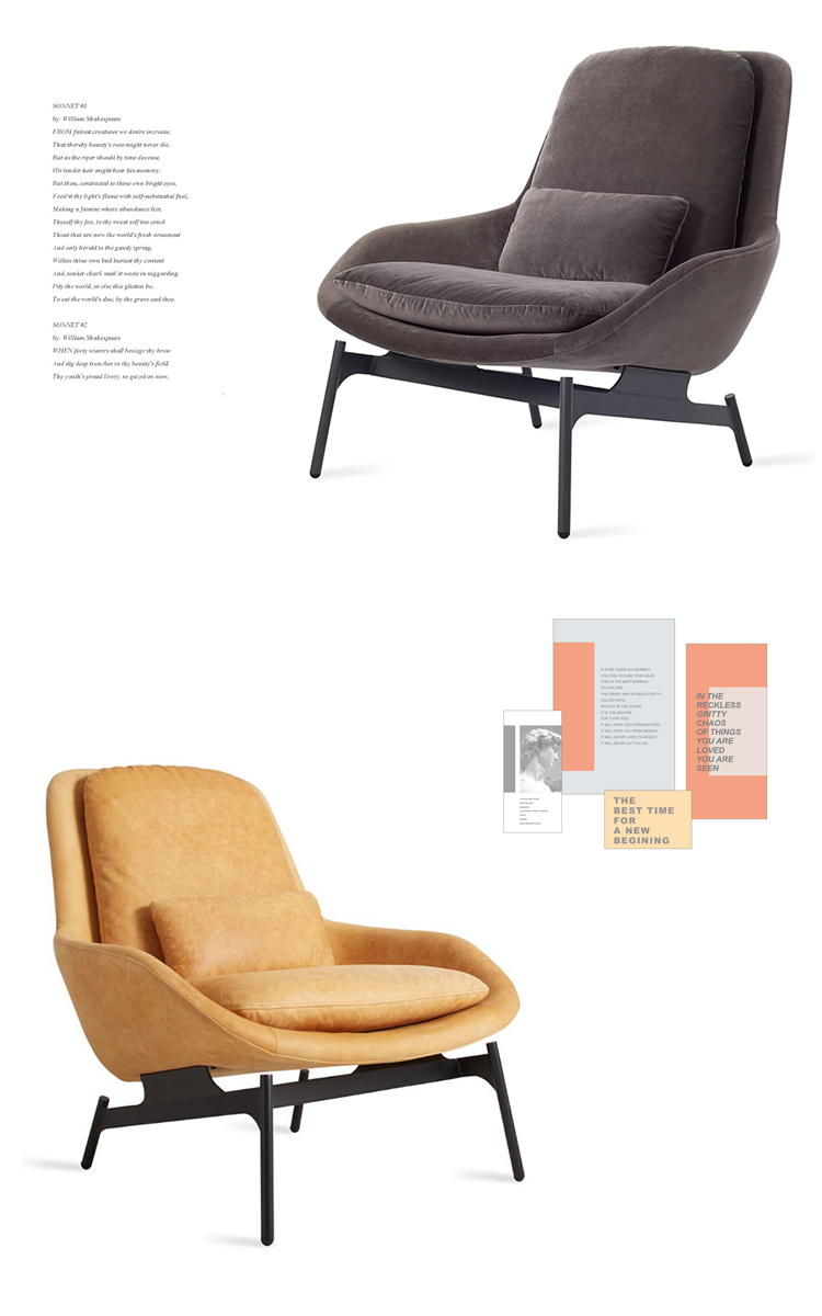 Modern Simple Single Sofa Chair The Perfect Recliner for Your Cafe's Relaxation Area