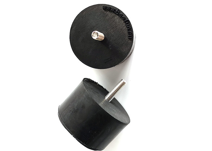 OEM Customize Molded Rubber Bushing Shock Absorber Cylindrical Black Color