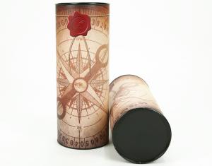 China Carefully Crafted Wine Cylinder Gift Box With Custom Shaped wholesale