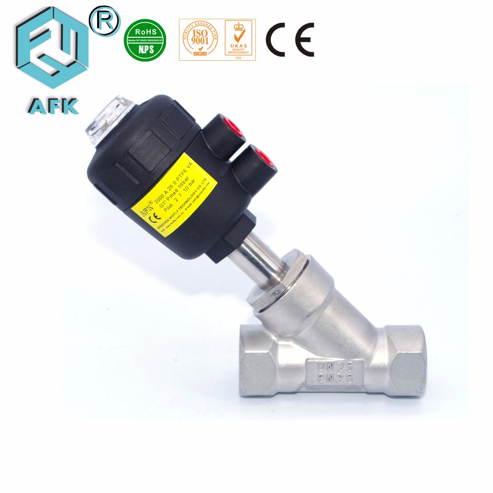 Normally Open Pneumatic Air Flow Control Valve For Water Gas Oil With PTFE Seal