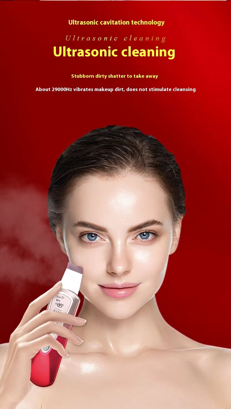 Red And Blue Light Sterilization Face Skin Spatula Beauty Facial Scrubber Waterproof