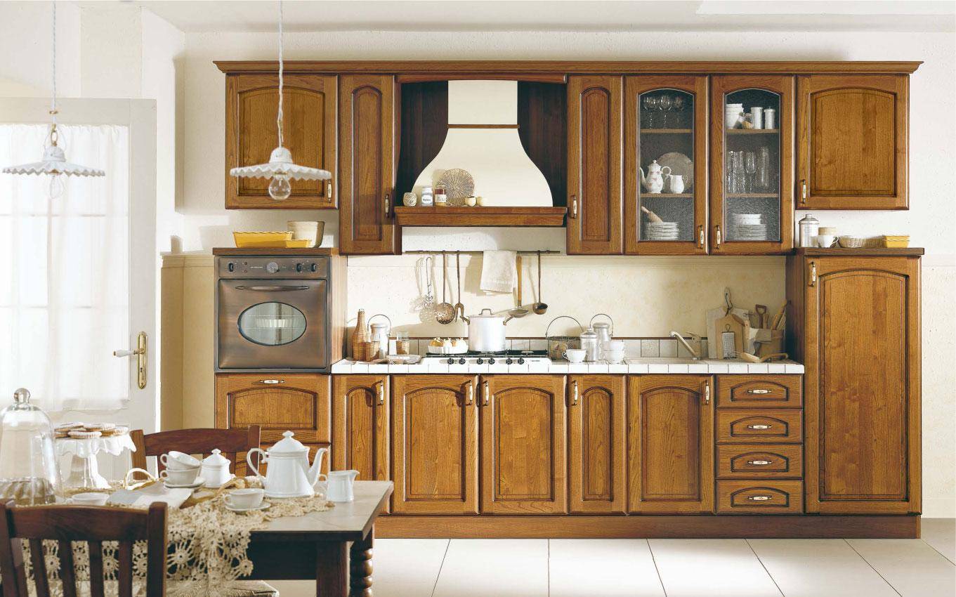 Italian Kitchen Furniture Design Featuring Solid Wooden Cabinet and Blum Hardware