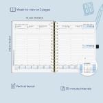 Navy Blue Custom Academic Planner 100GSM Ivory Paper Weekly Design