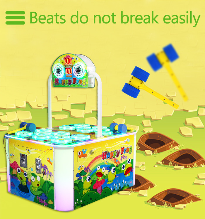 Kids Redemption Ticket Hit Frog Coin Operated Arcade Machines 2 Players