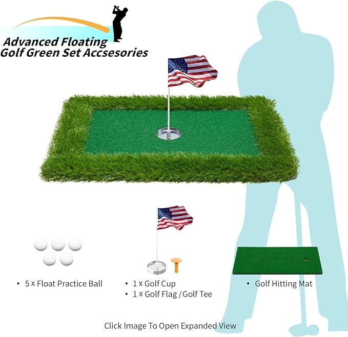 Kids and Adults Water Play Game Sets with Logo Laser Printing Floating Golf Green