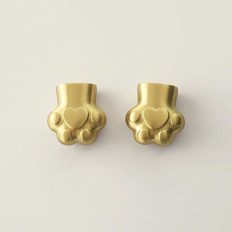 Brass Solid Cat Paw Cabinet Drawer Handle And Knob Wardrobe Pulls