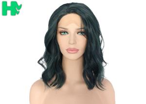 China Black Short Natural Wave Synthetic Cosplay Wigs For Lady Heat Resistant 150g - 250g wholesale