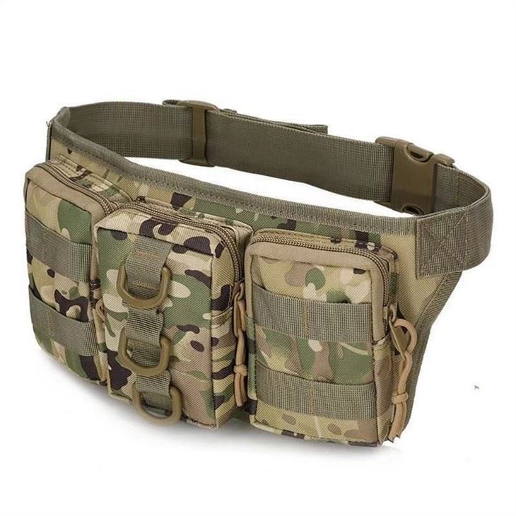 Military Camouflage Waist Bag Utility Belt with Water Bottle Holder Hiking Mountaineering Camping Riding Fish