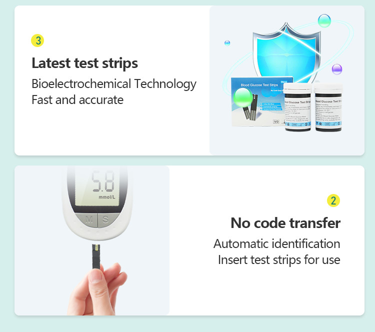 8s Digital Home Glucose Monitors Portatil Glucose Meter Sterile