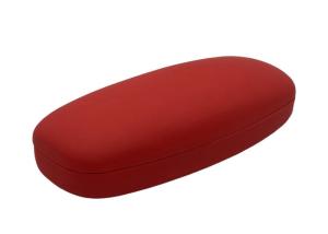 China Cute Ladies Clamshell Glasses Case , Red Leather Optical Glasses Case wholesale