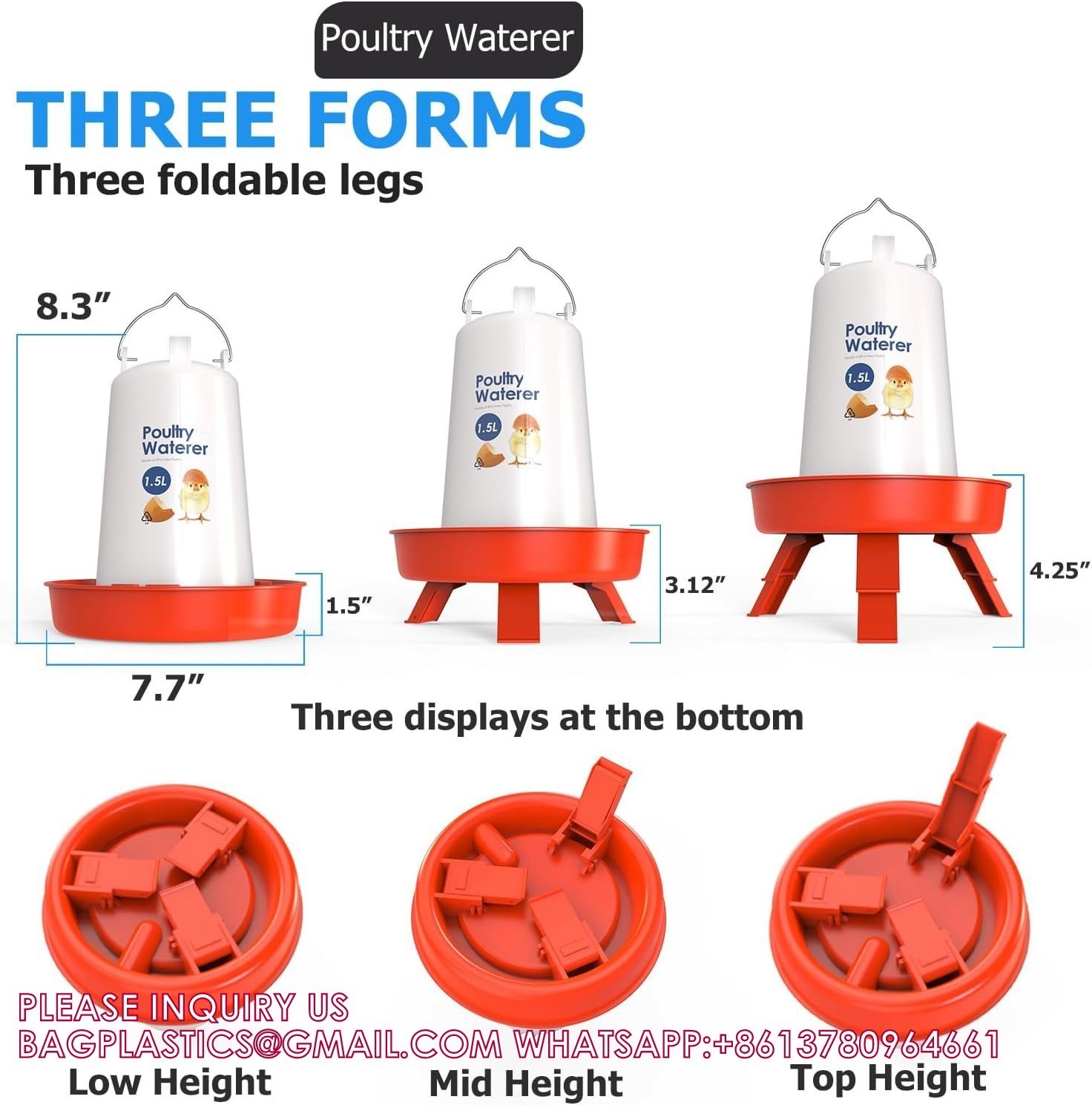 Recyclable Sustainable Plastic Chick Feeder Waterer Kit Chicken Feeder and Waterer Set