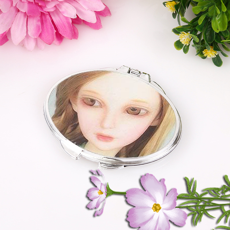 Mini Desk Compact Make-Up Cosmetic Vanity Dressing Standing Portable Makeup Mirror