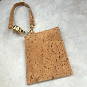 China Popular Natural Cork Money Clip Credit Card Holder with Handle wholesale