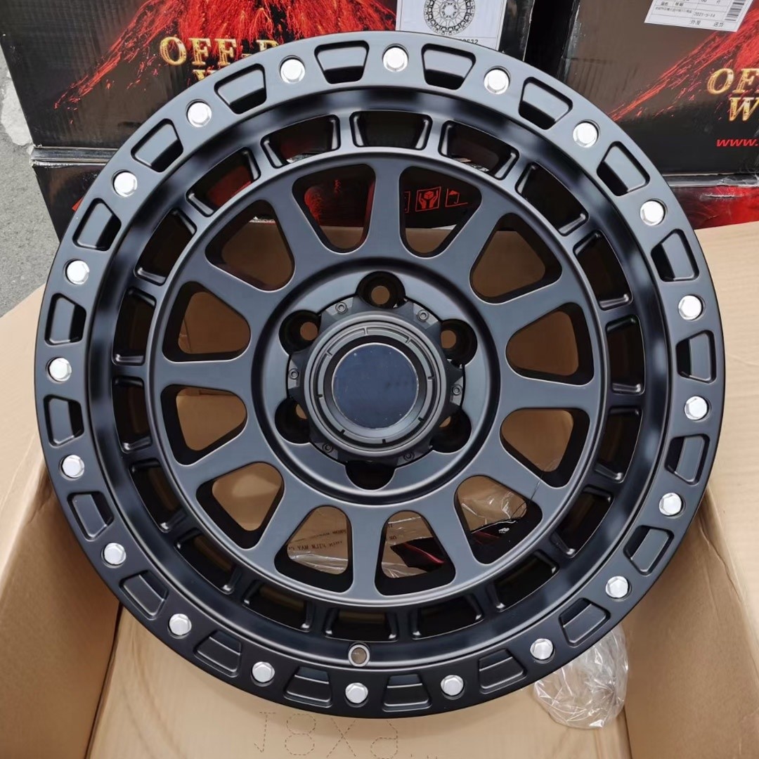 custom wheelsl matte black 4 wheel off road Better driving experience 16 17 18 beadlock wheels for sports car