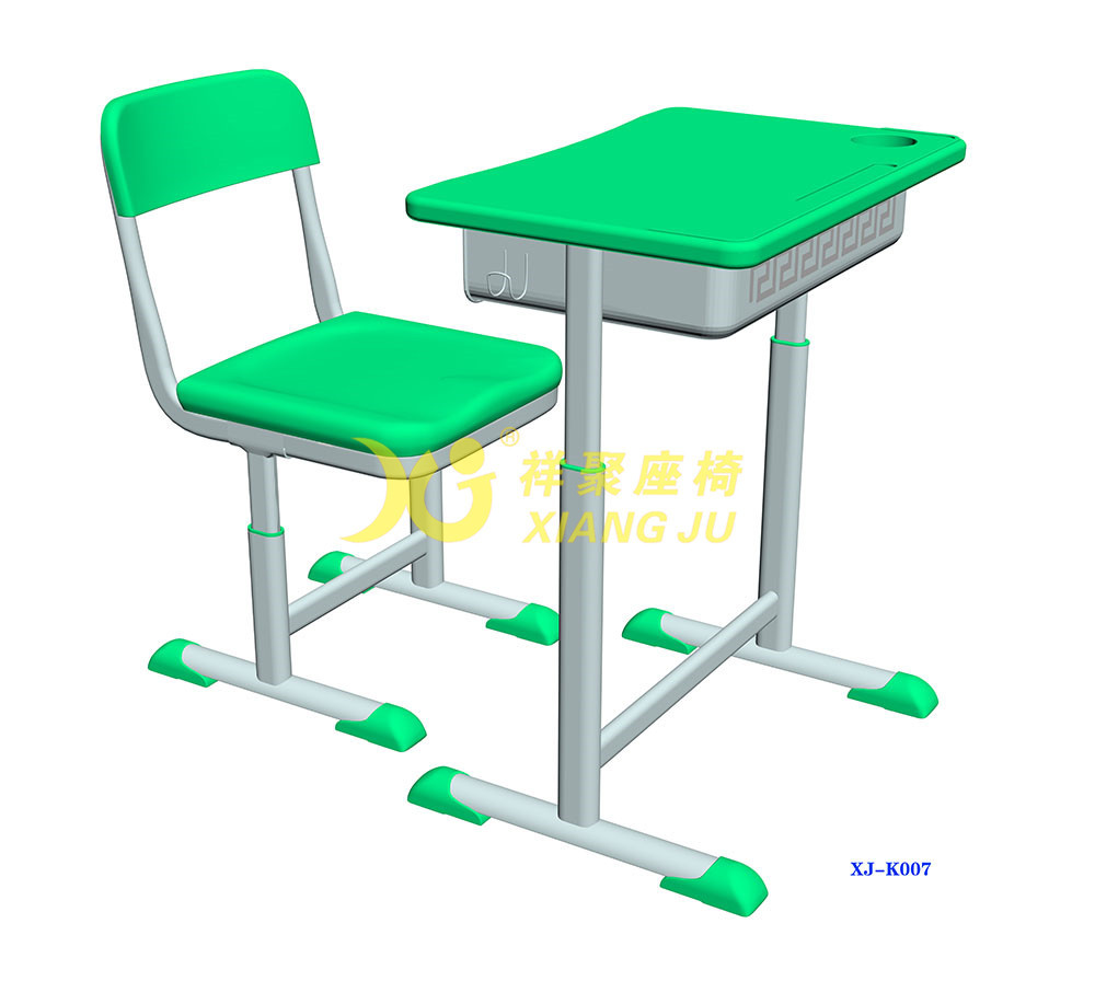 Height Hollow Polythylene Adjustable Student Desk And Chair Set Size 600*400mm