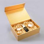 CMYK 800gsm Flap Gift Box With Ribbon Closure