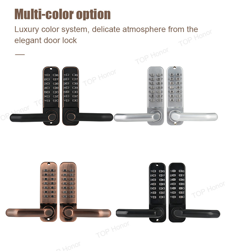 Courtyard Gate Mechanical Code Smart Sliding Door Lock Security With Single Latch Mortise