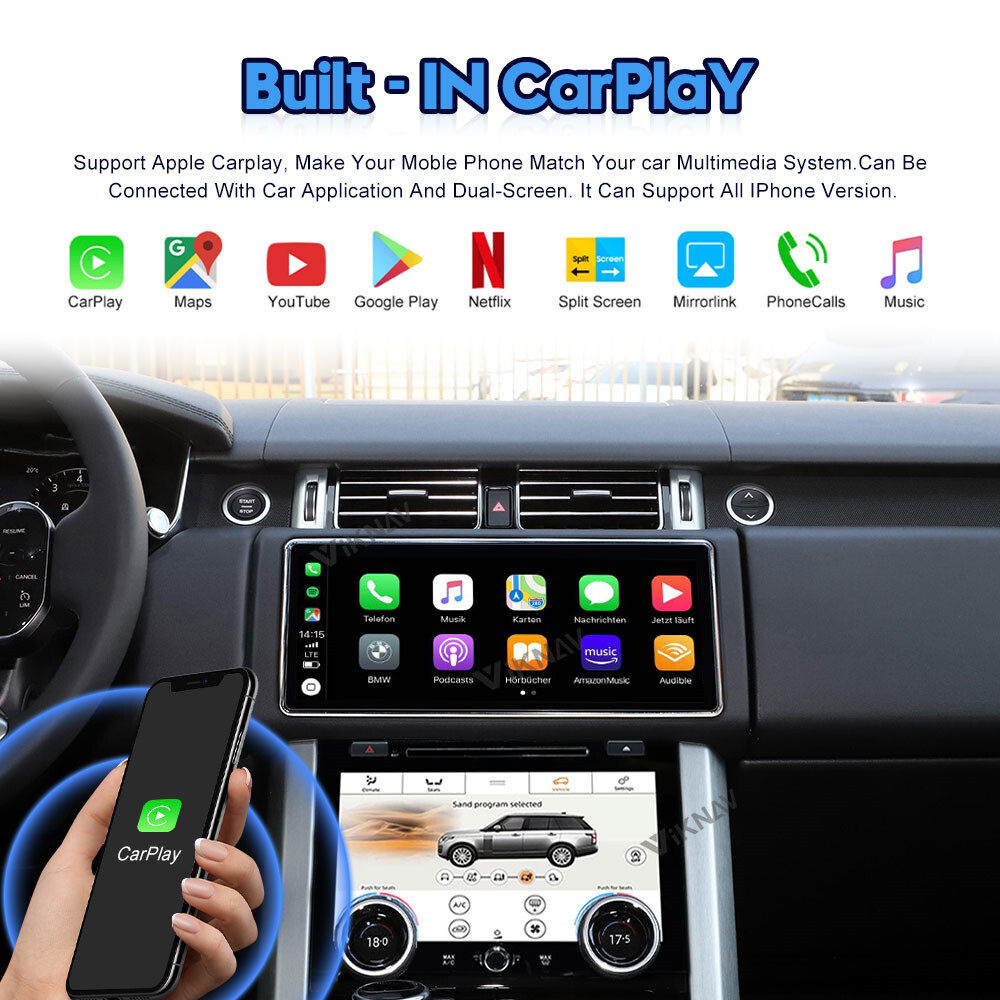 Viknav Car Radio For Range Rover Vogue L405 (2013-2020) 12.3 inch With AC Touching Screen Multimedia Player Navigation