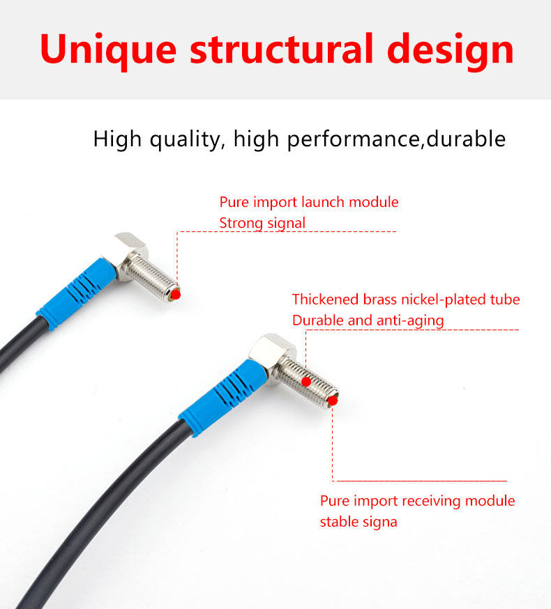 LUOSHIDA Small Through Beam Laser Sensor Elbow / Bend 90 Degree
