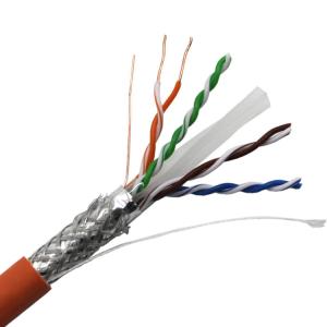 China Double Sheath Solid Copper CAT6 Ethernet Cable SFTP 0.56mm 0.57mm 305m wholesale