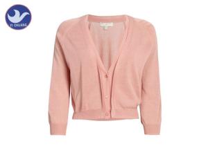 China Thin Womens Knit Cardigan Sweaters Three Quarter Sleeves Short Air Conditioner Sunscreen wholesale