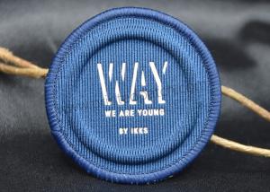 China OEKO 5mm Embossed Patches Canvas Woven Label Patch For Swimwear wholesale