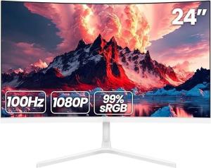 China Curved 24 Inch Computer PC Monitors 100hz FHD 1080P Frameless Computer Monitors wholesale