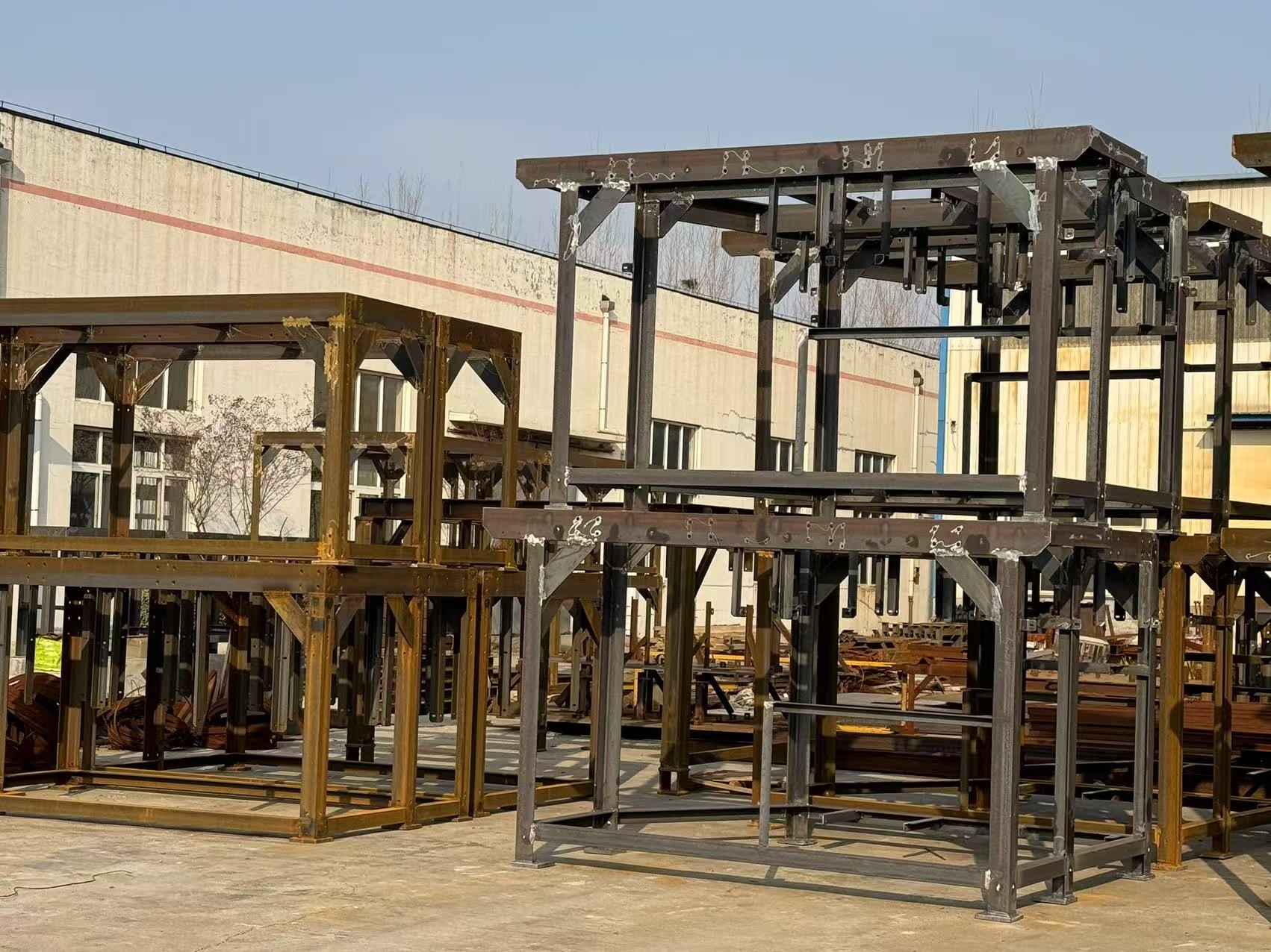 Hot Dip Galvanized Steel Structure Platform Supporting Electrical Cabinet On Bottom Of Wind Tower